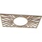 Ekena Millwork Hoover Wood Fretwork Pierced Ceiling Medallion, Hickory, 16"W x 8"H x 5 7/8"ID x 3/8"T CMWP16X08X0375HOHI - alternate 2
